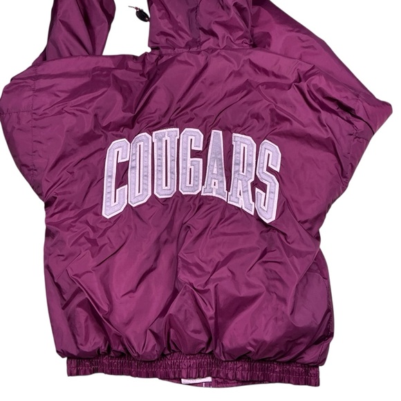 Vintage Washington State Cougars 90s crimson and gray hooded zip up jacket Large - Picture 1 of 6